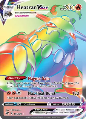 Heatran VMAX (Secret) from SWSH10: Astral Radiance