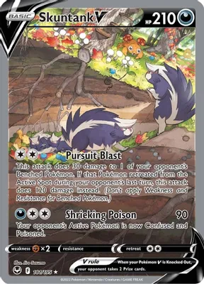 Skuntank V (Alternate Full Art) from SWSH12: Silver Tempest