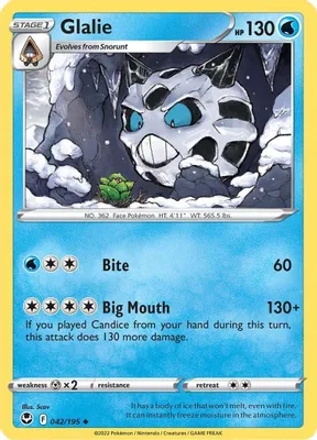 Glalie from SWSH12: Silver Tempest