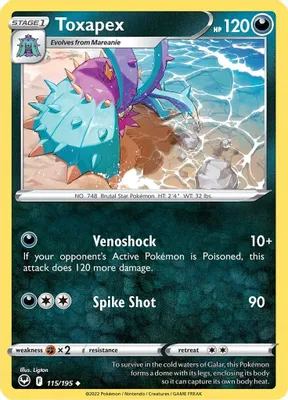 Toxapex from SWSH12: Silver Tempest
