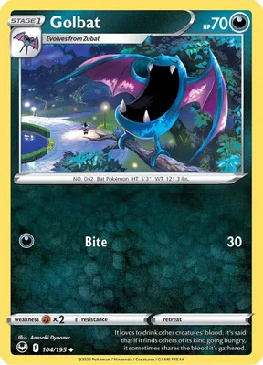 Golbat from SWSH12: Silver Tempest