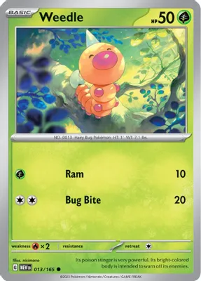 Weedle from SV: Scarlet & Violet 151