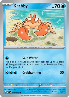 Krabby from SV: Scarlet & Violet 151