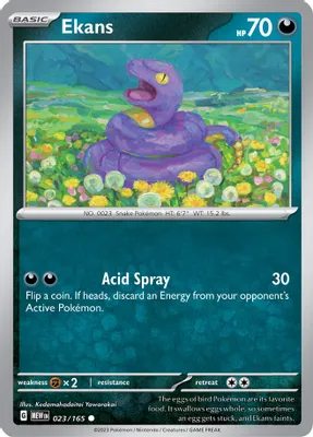 Ekans from SV: Scarlet & Violet 151