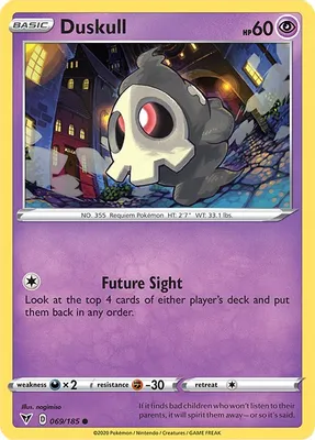 Duskull from SWSH04: Vivid Voltage