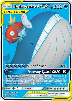 Magikarp & Wailord GX (Full Art) from SM - Team Up