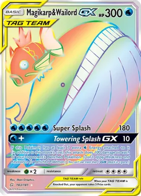 Magikarp & Wailord GX (Secret) from SM - Team Up