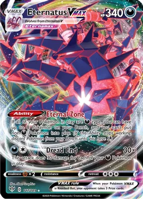 Eternatus VMAX from SWSH03: Darkness Ablaze