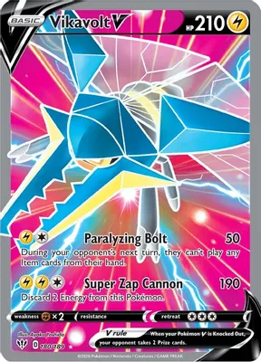 Vikavolt V (Full Art) from SWSH03: Darkness Ablaze