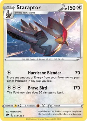 Staraptor from SWSH03: Darkness Ablaze