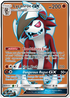 Lycanroc GX (Full Art) from SM - Guardians Rising