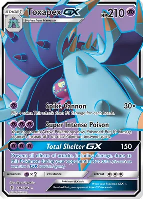 Toxapex GX (Full Art) from SM - Guardians Rising