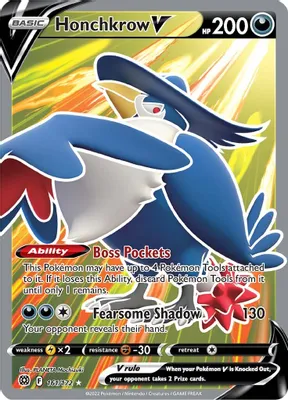 Honchkrow V (Full Art) from SWSH09: Brilliant Stars