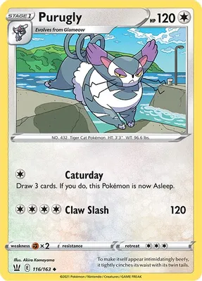 Purugly from SWSH05: Battle Styles