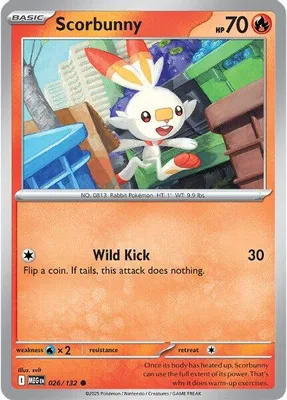 Scorbunny from ME01: Mega Evolution