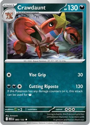 Crawdaunt from ME01: Mega Evolution
