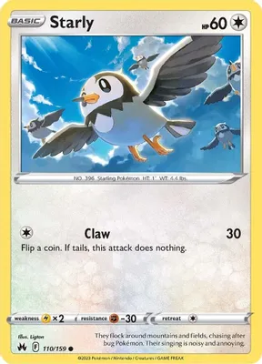Starly from SWSH: Crown Zenith