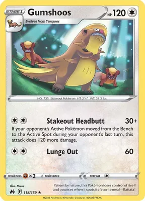 Gumshoos from SWSH: Crown Zenith