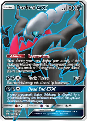 Darkrai GX (Full Art) from SM - Burning Shadows