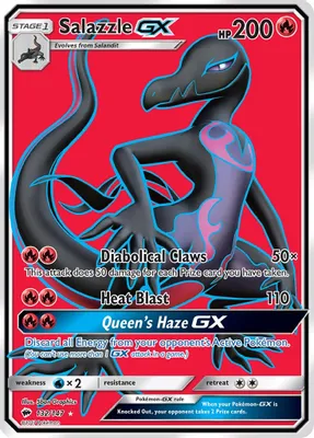 Salazzle GX (Full Art) from SM - Burning Shadows