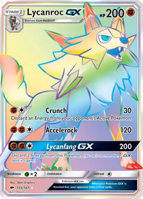 Lycanroc GX (Secret) from SM - Burning Shadows