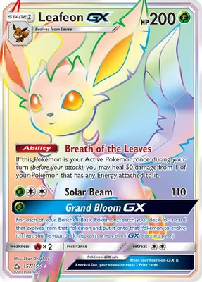 Leafeon GX (Secret Rare) from SM - Ultra Prism