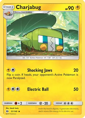 Charjabug from SM Base Set