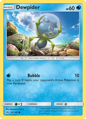 Dewpider from SM Base Set