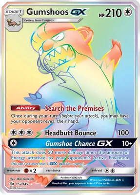 Gumshoos GX (Secret) from SM Base Set
