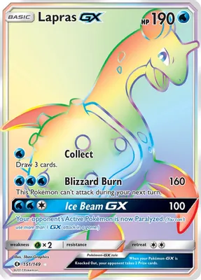 Lapras GX (Secret) from SM Base Set