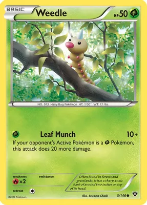 Weedle from XY Base Set