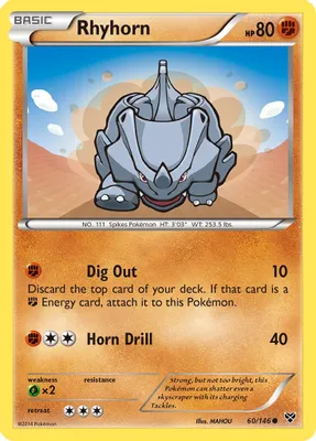 Rhyhorn from XY Base Set