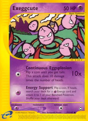 Exeggcute (77) from Aquapolis