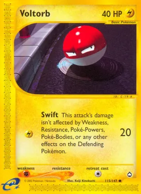 Voltorb (115) from Aquapolis