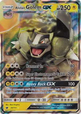 Alolan Golem GX from SM - Crimson Invasion