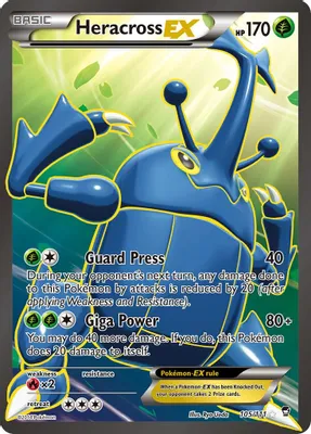 Heracross EX (105 Full Art) from XY - Furious Fists
