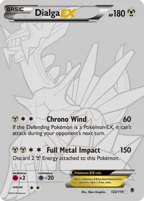 Dialga EX (122 Secret Rare) from XY - Phantom Forces