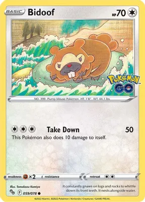Bidoof from Pokemon GO