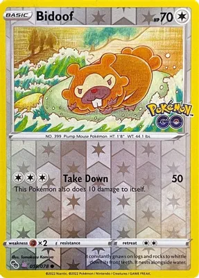 Bidoof (Peelable Ditto) from Pokemon GO