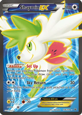 Shaymin EX (106 Full Art) from XY - Roaring Skies