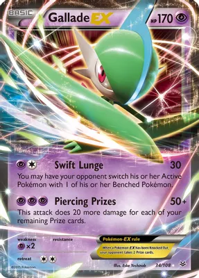 Gallade EX from XY - Roaring Skies