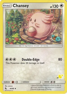 Chansey - 46/68 (#47 Pikachu Stamped) from Battle Academy