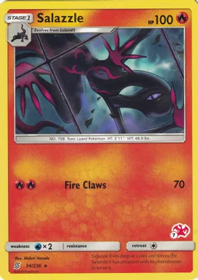 Salazzle - 34/236 (#7 Charizard Stamped) from Battle Academy