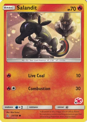 Salandit - 25/156 (#18 Charizard Stamped) from Battle Academy