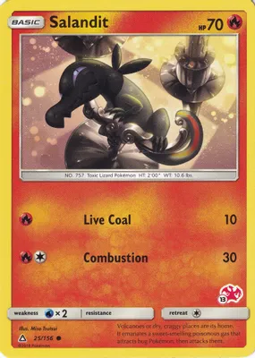 Salandit - 25/156 (#13 Charizard Stamped) from Battle Academy