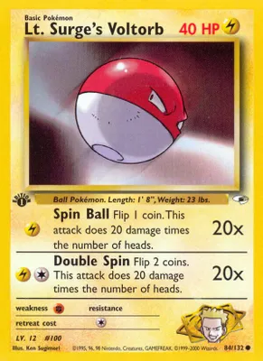 Lt. Surge's Voltorb from Gym Heroes