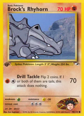 Brock's Rhyhorn (70) from Gym Heroes