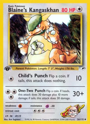 Blaine's Kangaskhan from Gym Heroes