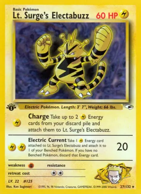 Lt. Surge's Electabuzz (27) from Gym Heroes