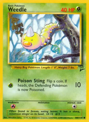 Weedle from Base Set 2
